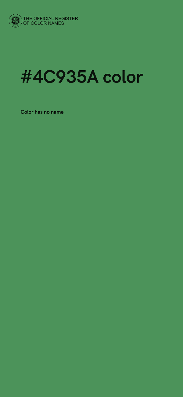 #4C935A color image