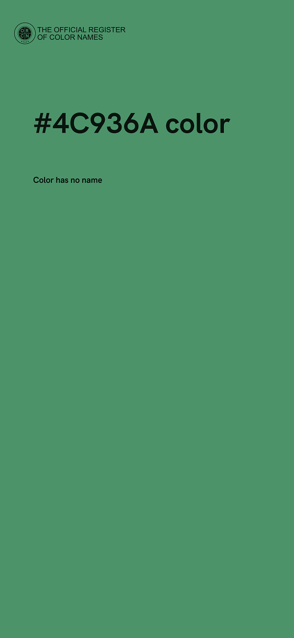 #4C936A color image