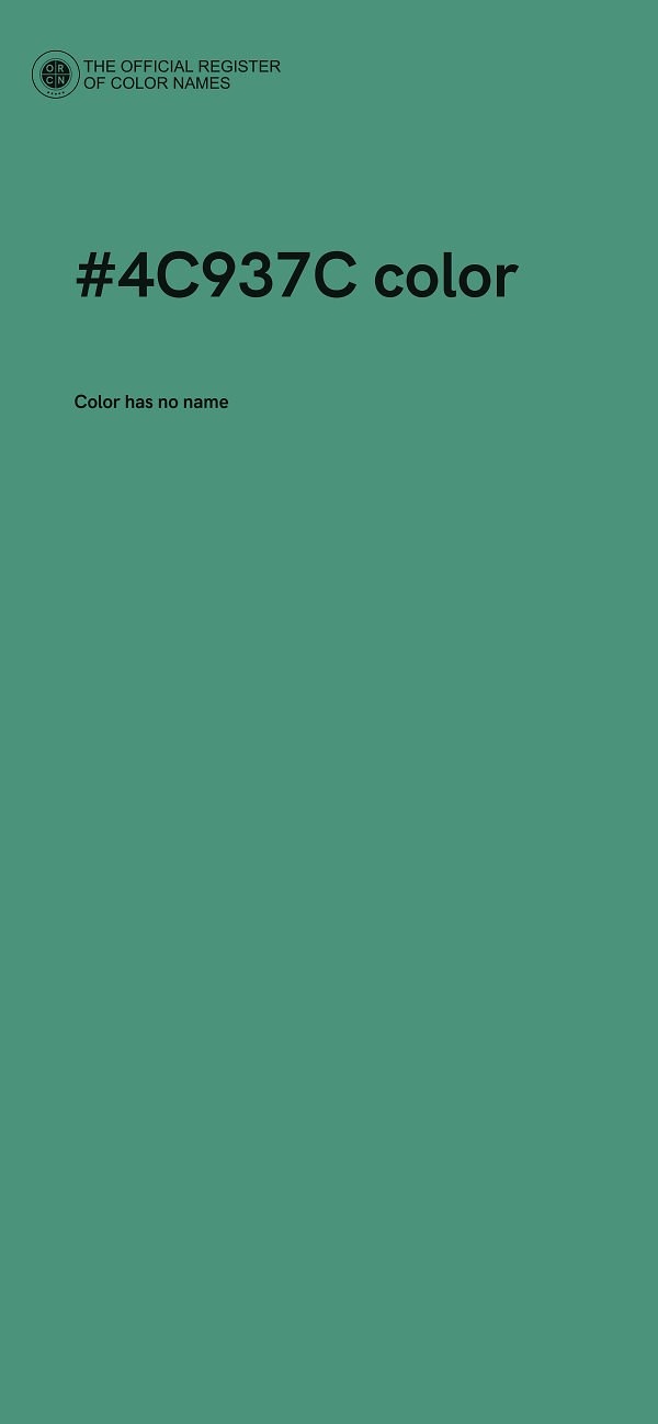 #4C937C color image