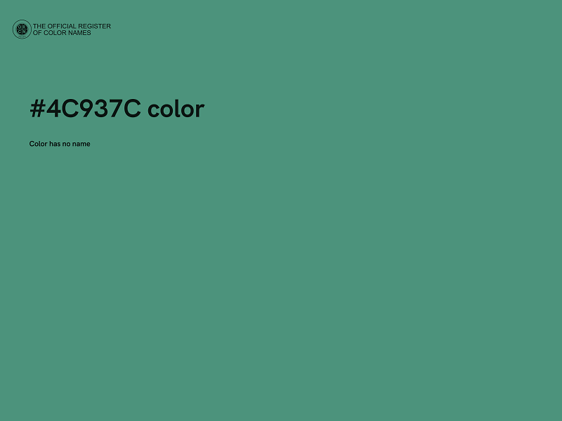 #4C937C color image