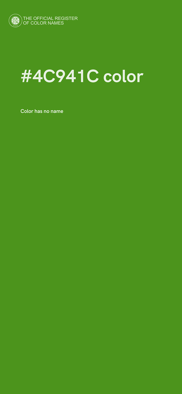 #4C941C color image