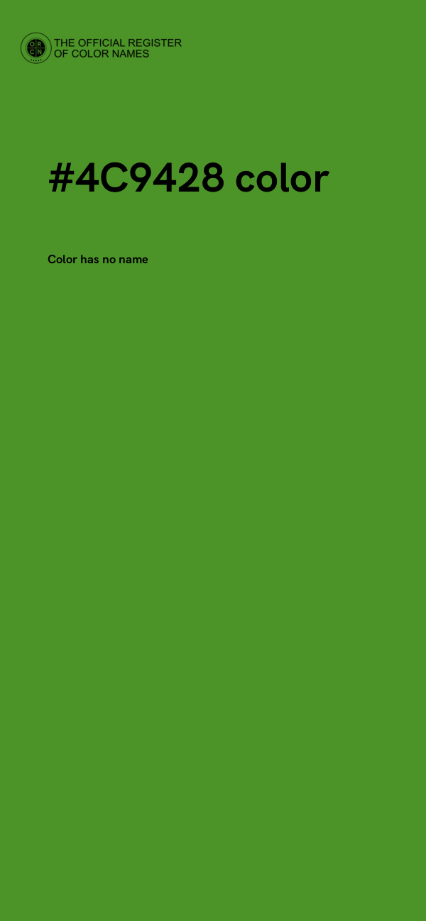 #4C9428 color image