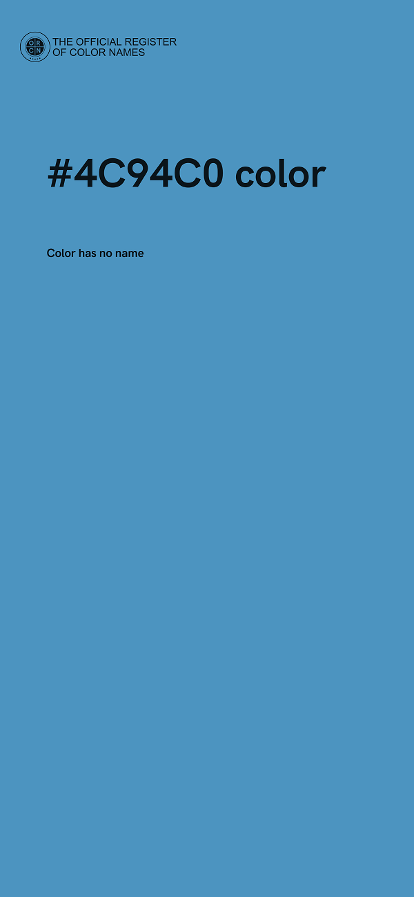 #4C94C0 color image