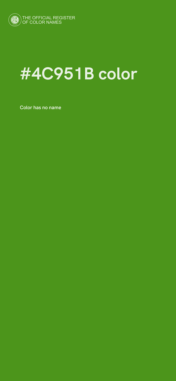 #4C951B color image