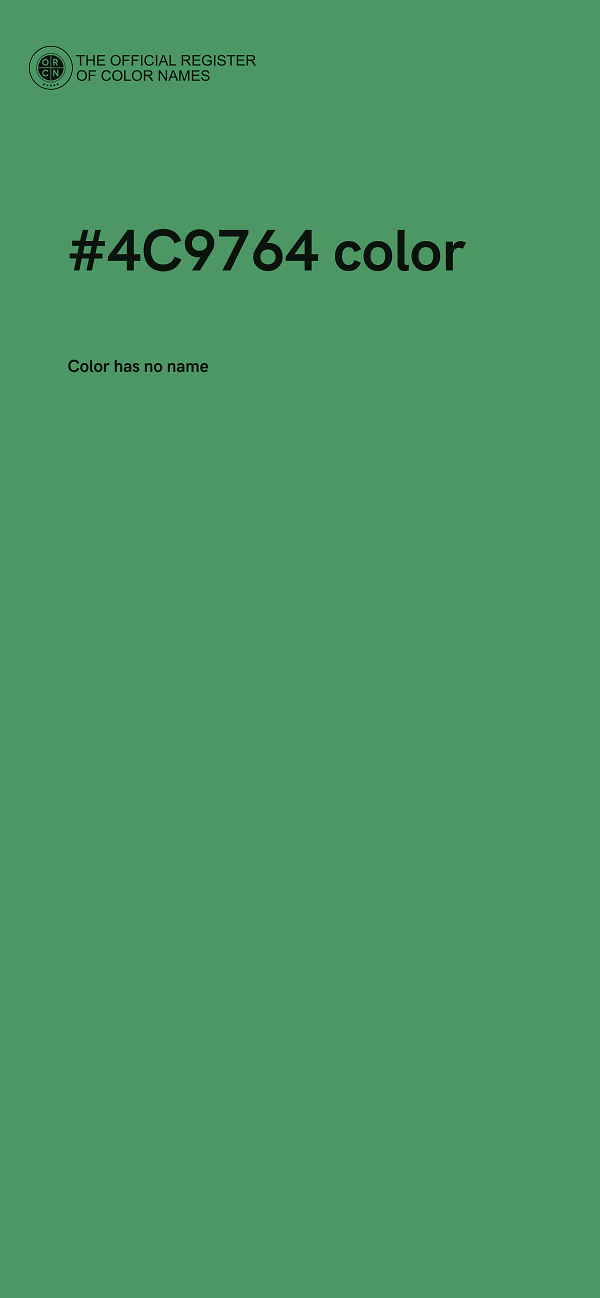 #4C9764 color image