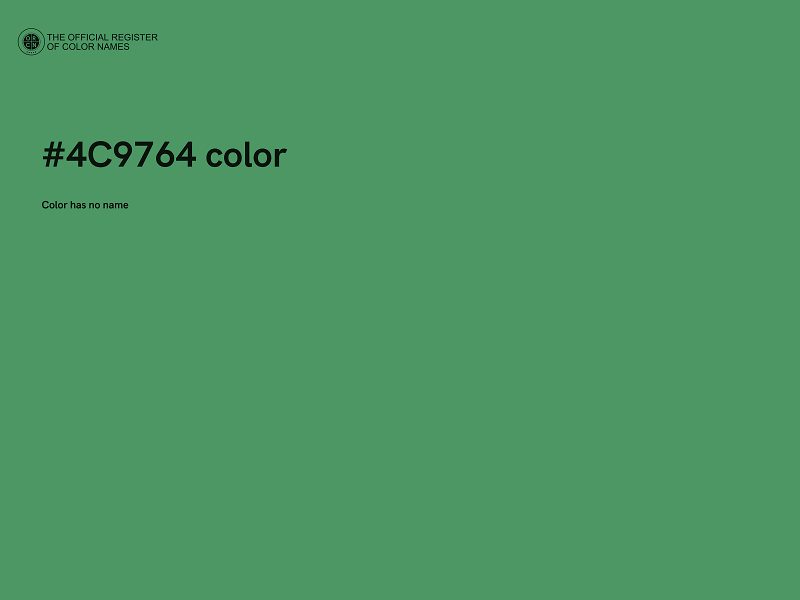 #4C9764 color image