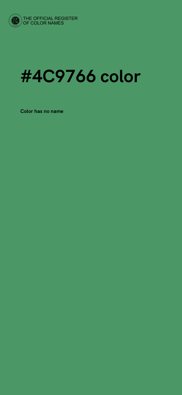 #4C9766 color image