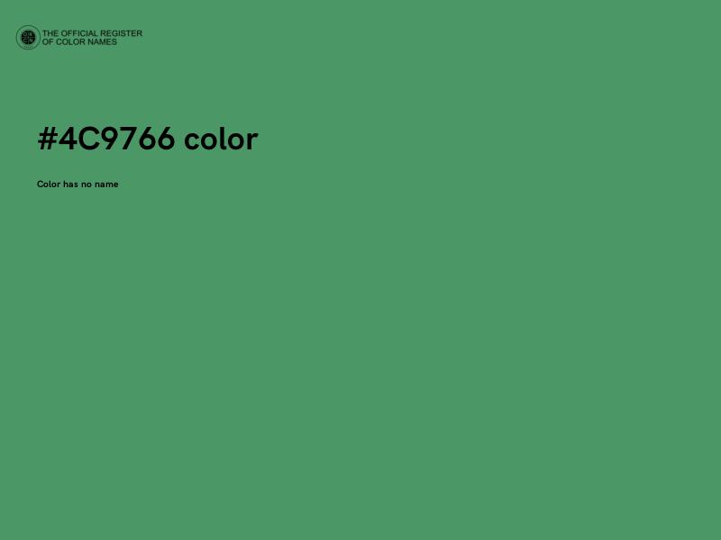 #4C9766 color image