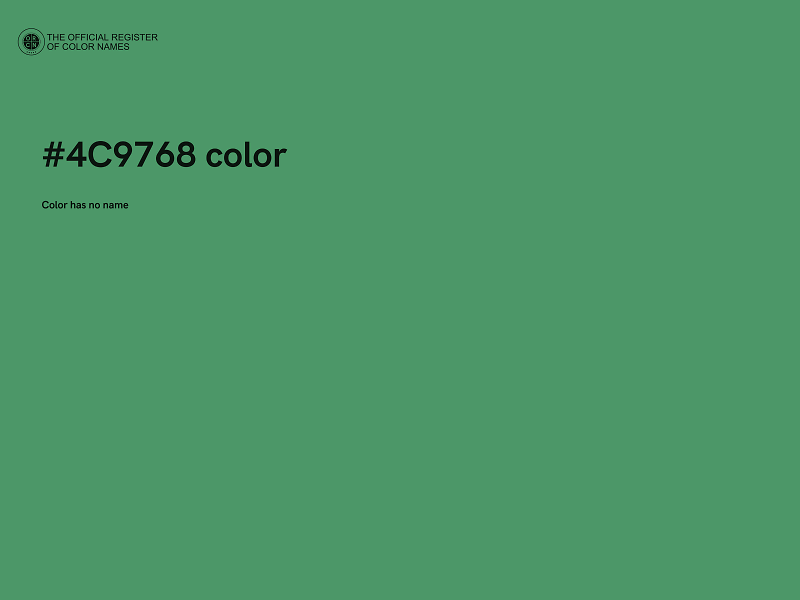 #4C9768 color image