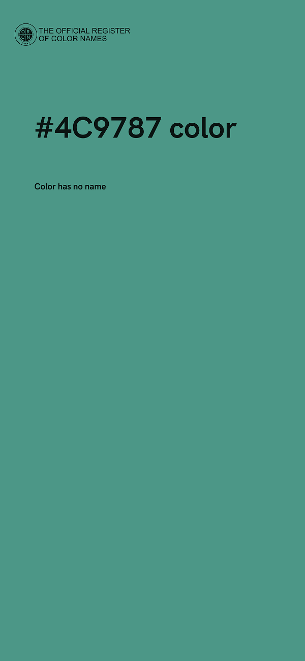 #4C9787 color image