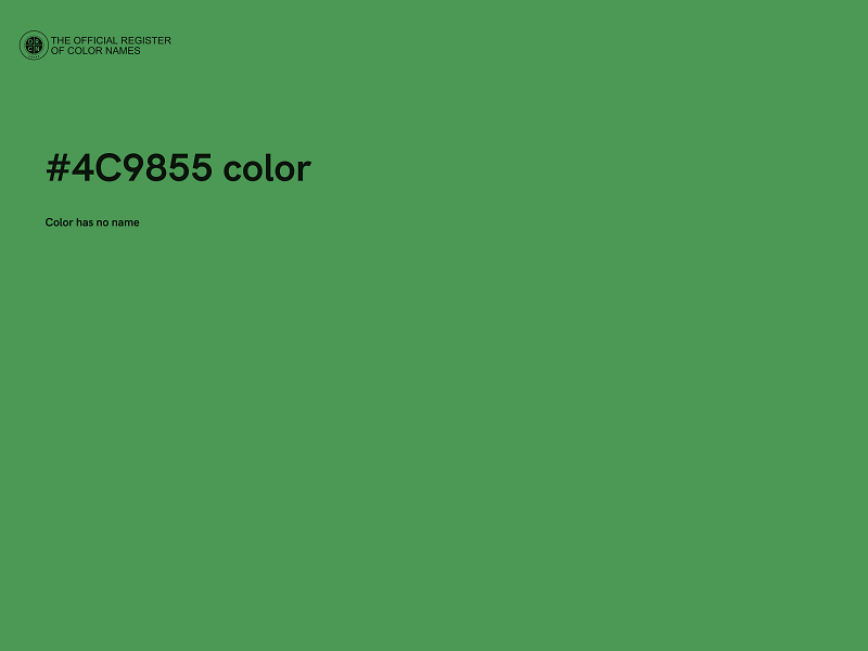 #4C9855 color image