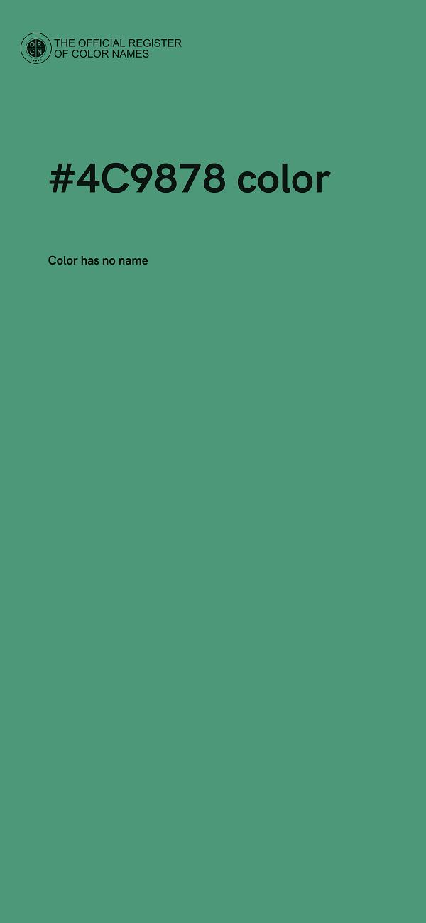 #4C9878 color image