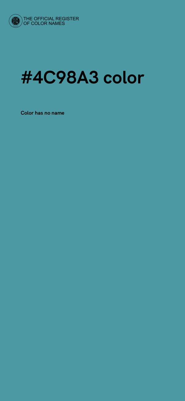 #4C98A3 color image