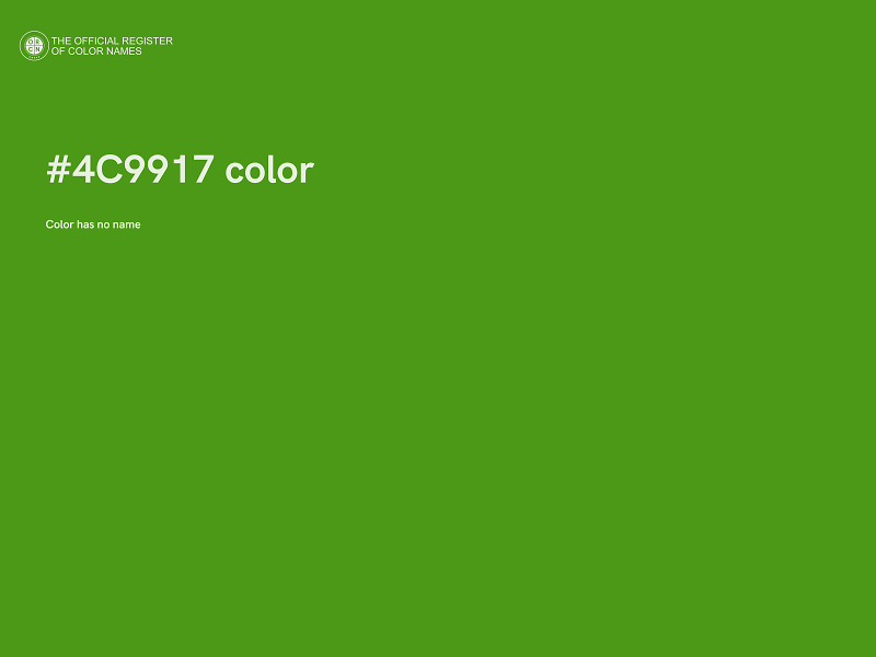 #4C9917 color image