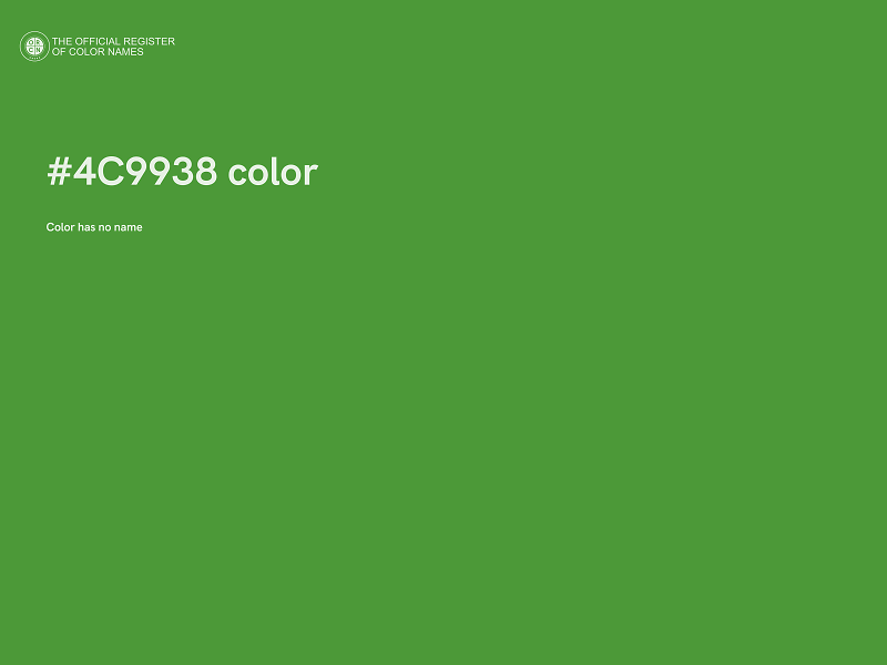 #4C9938 color image