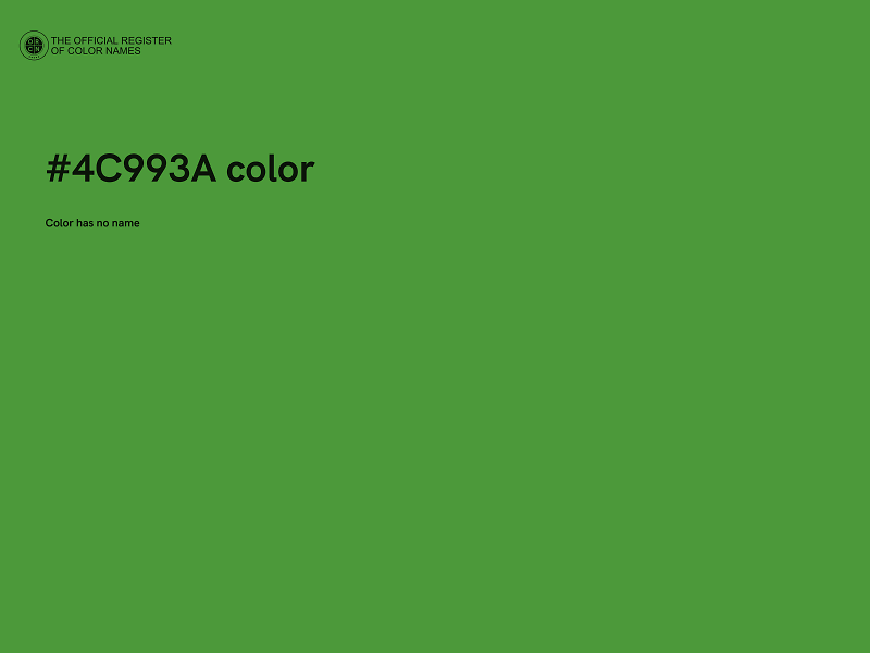 #4C993A color image