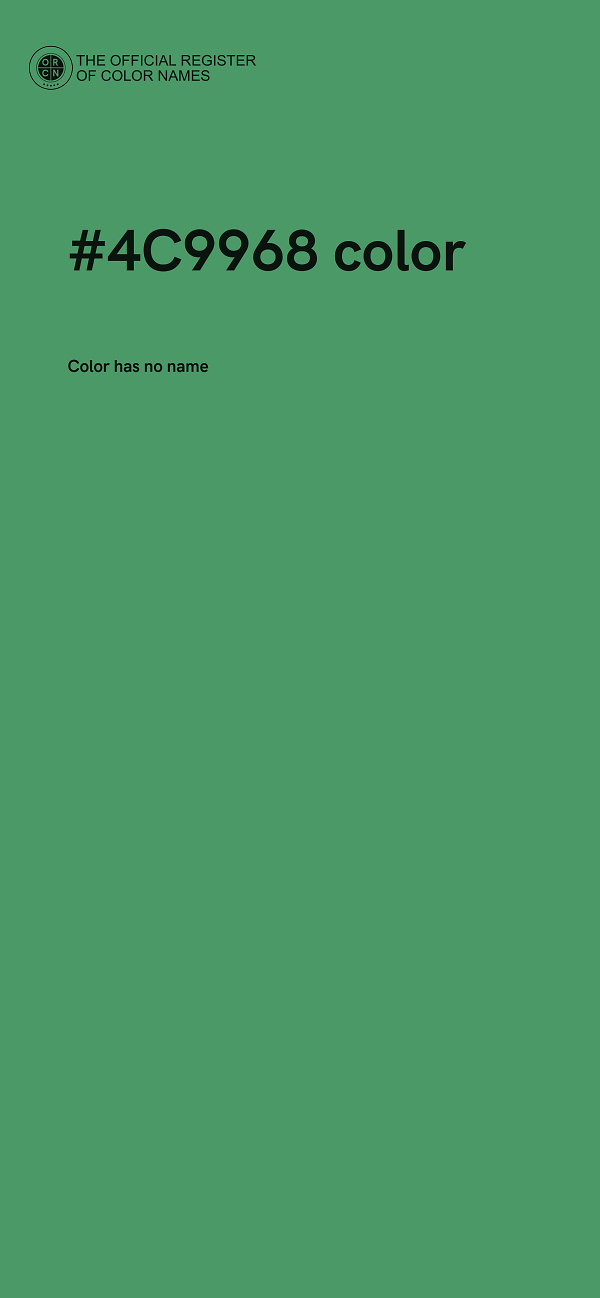 #4C9968 color image