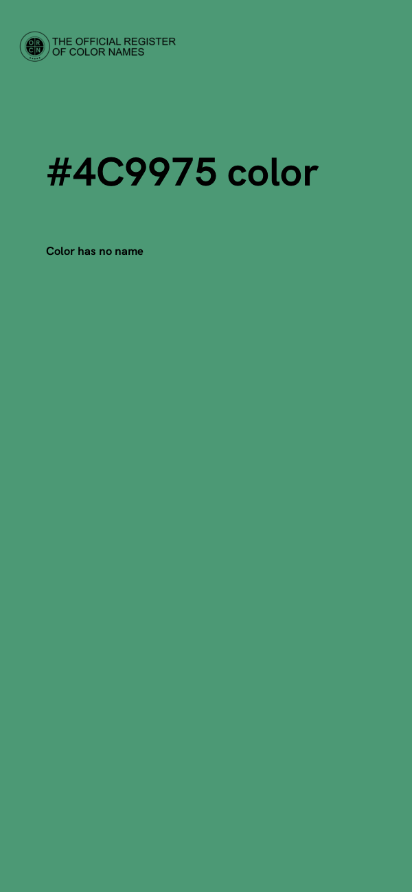 #4C9975 color image