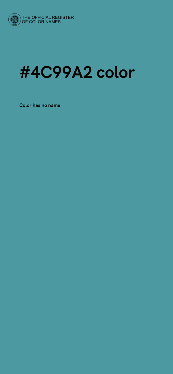 #4C99A2 color image