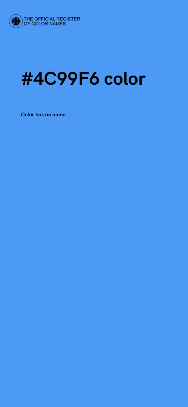 #4C99F6 color image