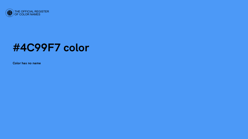 #4C99F7 color image