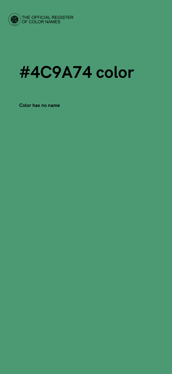 #4C9A74 color image