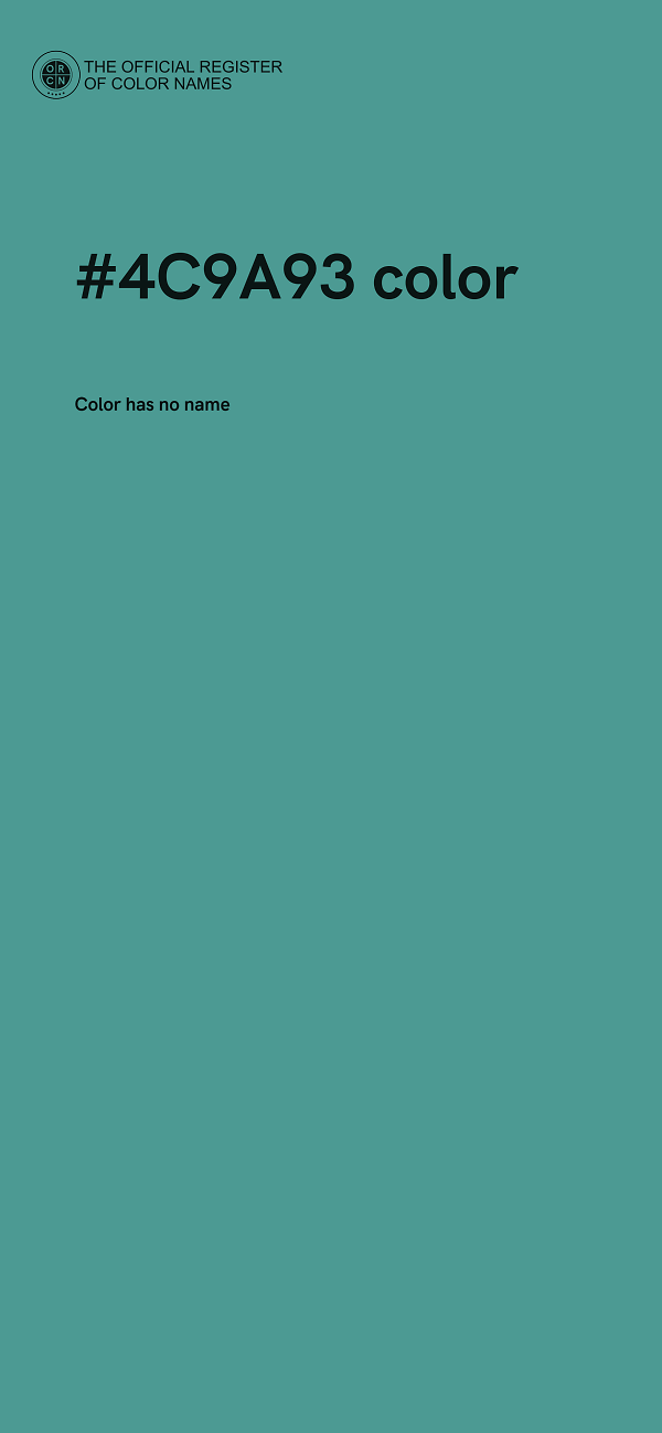 #4C9A93 color image