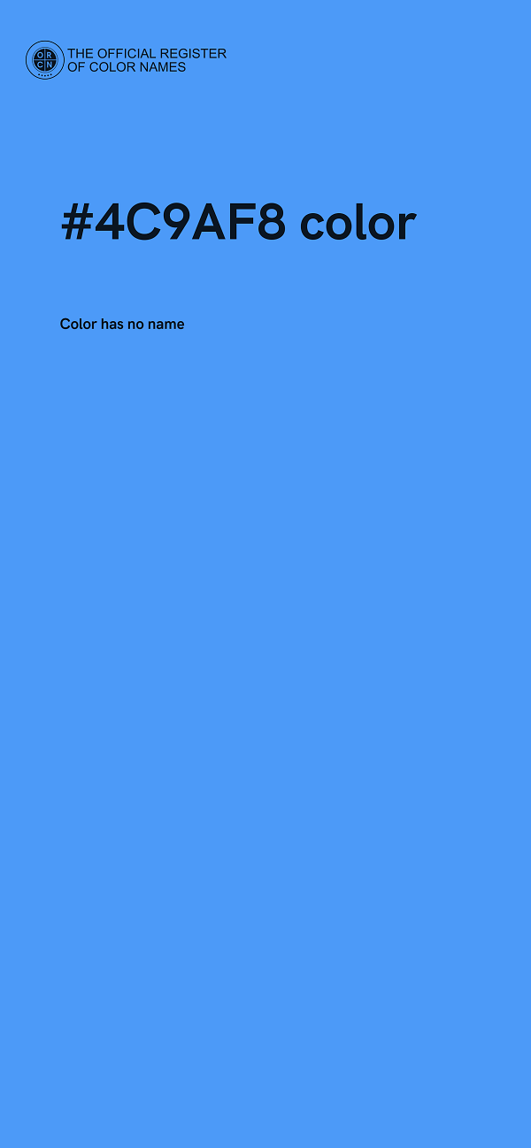 #4C9AF8 color image