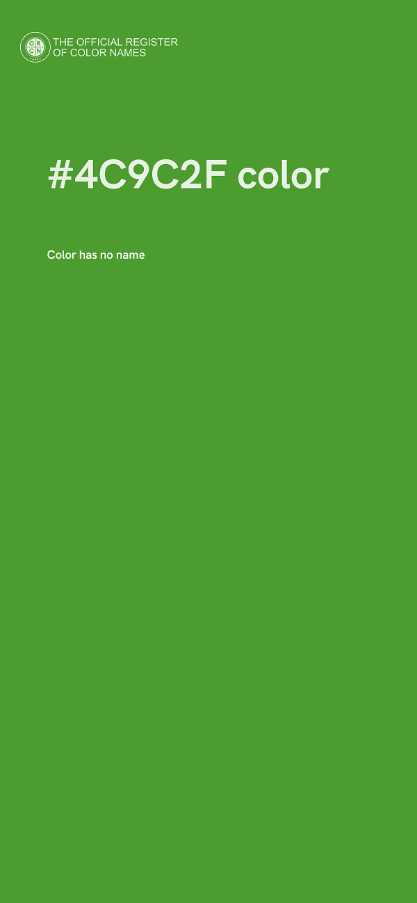 #4C9C2F color image