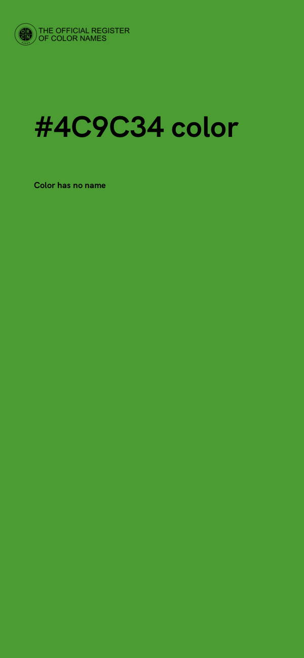 #4C9C34 color image