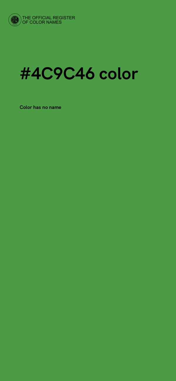 #4C9C46 color image