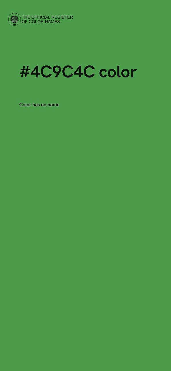 #4C9C4C color image