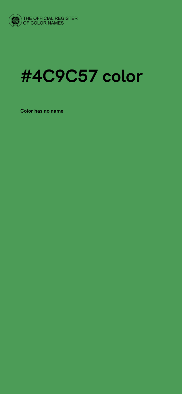 #4C9C57 color image