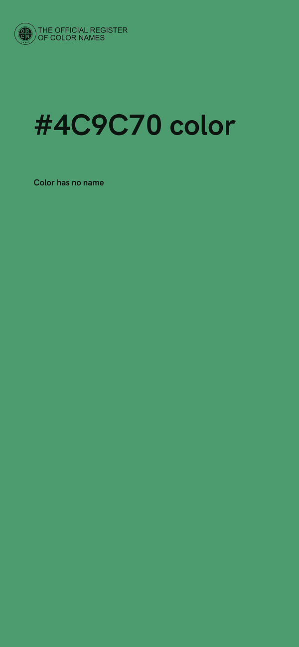 #4C9C70 color image
