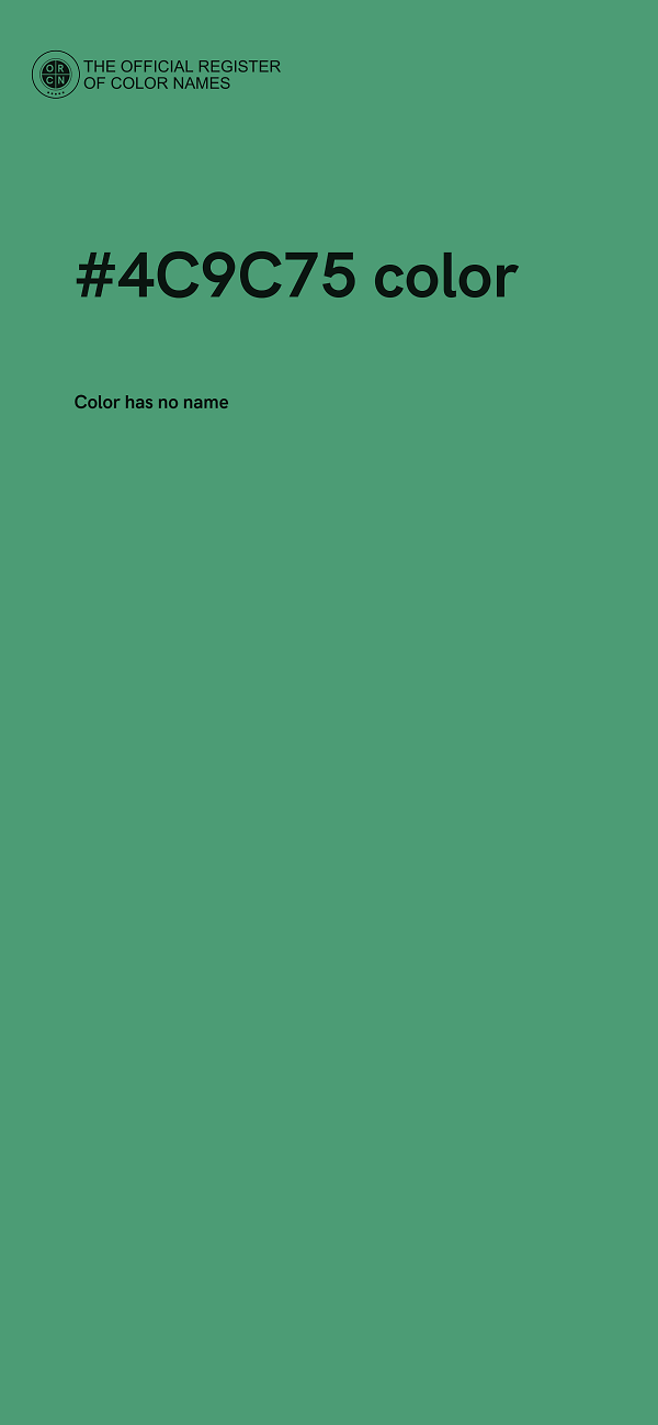 #4C9C75 color image