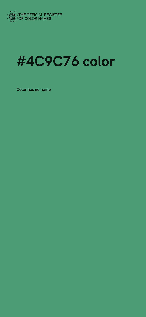 #4C9C76 color image