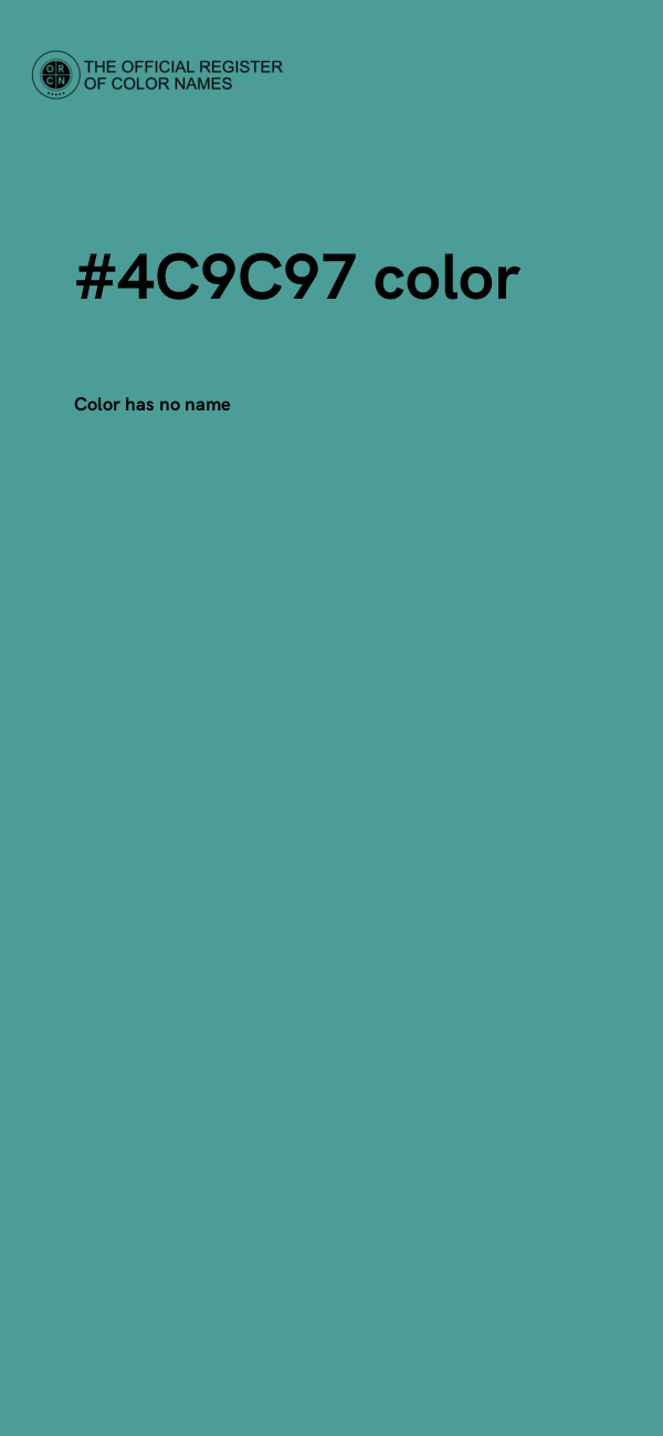 #4C9C97 color image