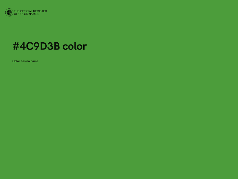 #4C9D3B color image