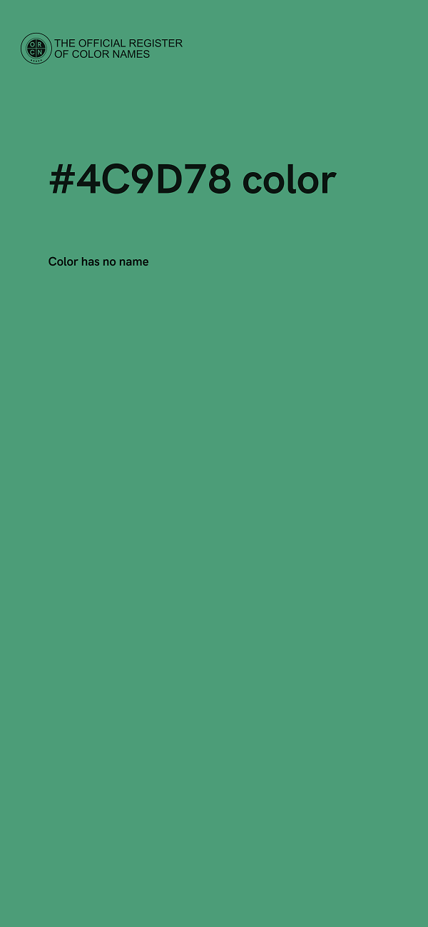 #4C9D78 color image