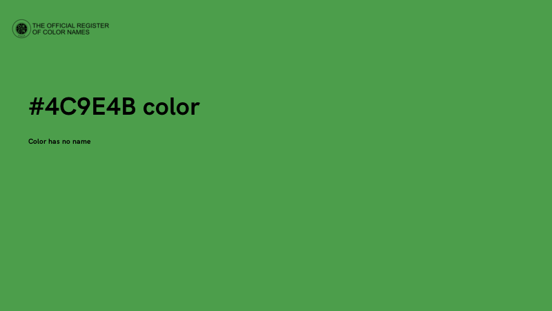 #4C9E4B color image