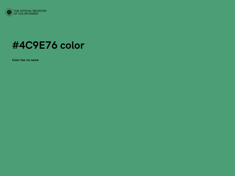 #4C9E76 color image