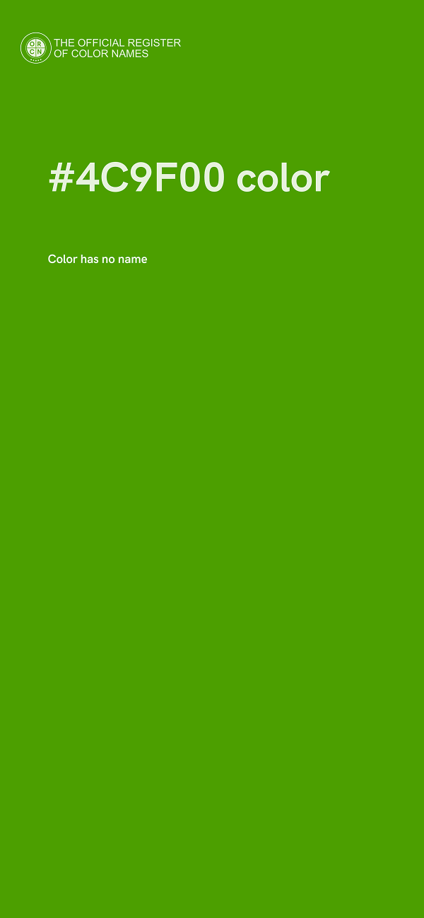 #4C9F00 color image