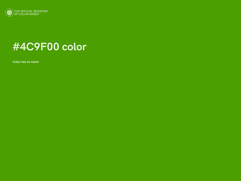 #4C9F00 color image