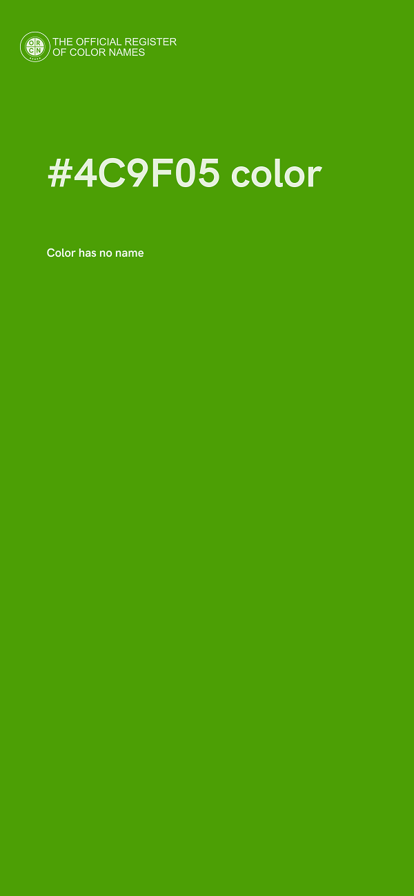 #4C9F05 color image