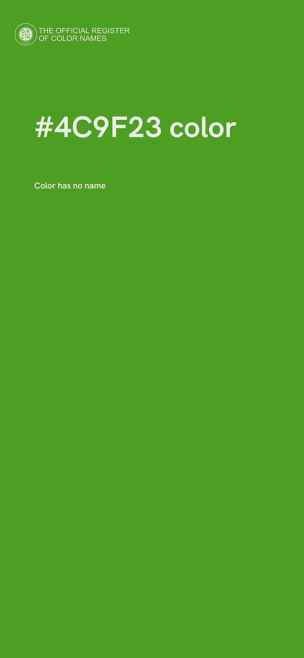 #4C9F23 color image