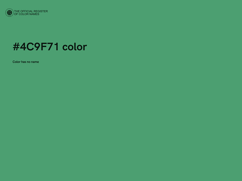 #4C9F71 color image