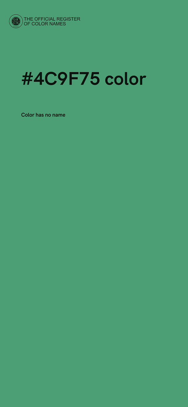 #4C9F75 color image