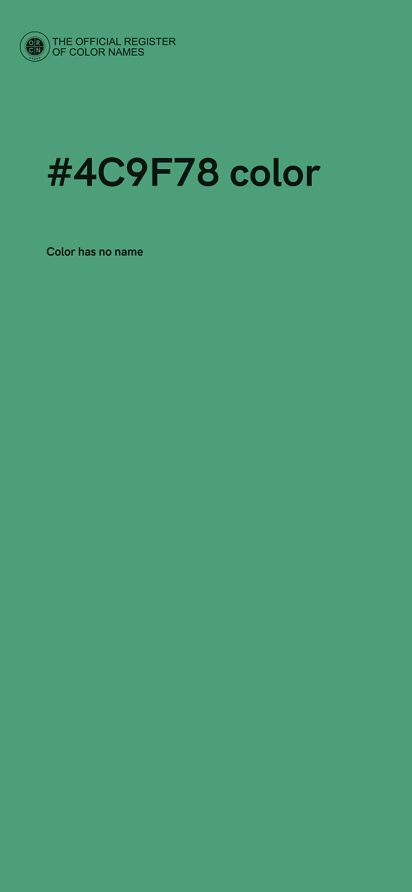 #4C9F78 color image