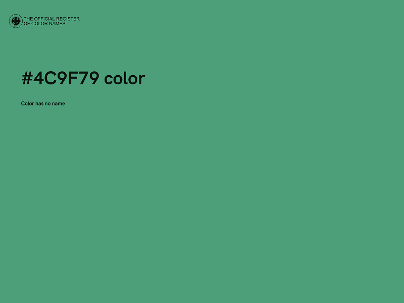 #4C9F79 color image