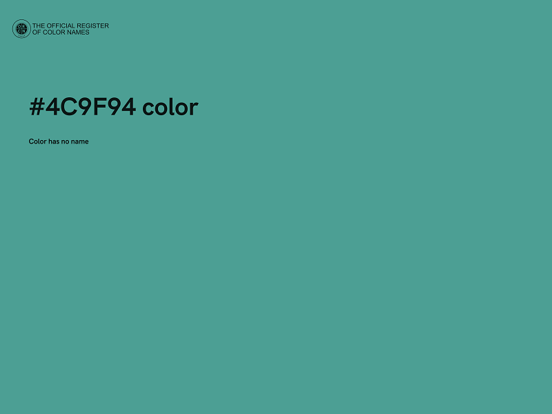 #4C9F94 color image